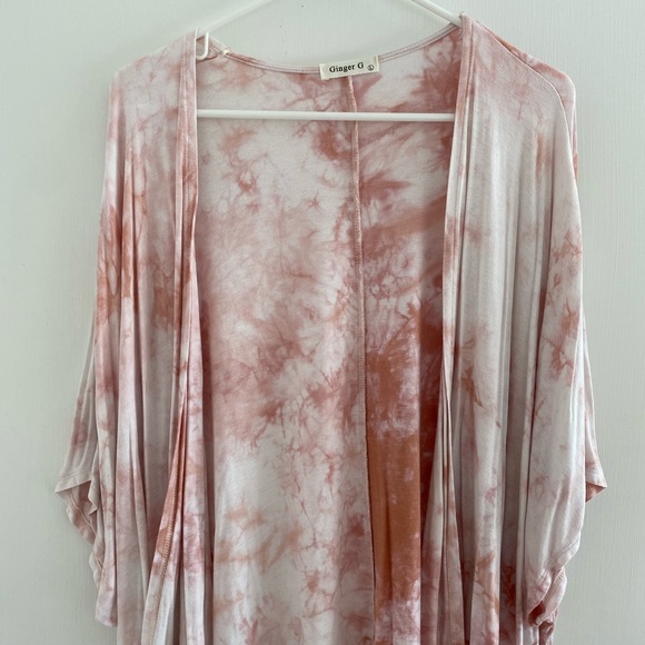 Ginger G Tops - Ginger G Short Sleeve Open Tunic